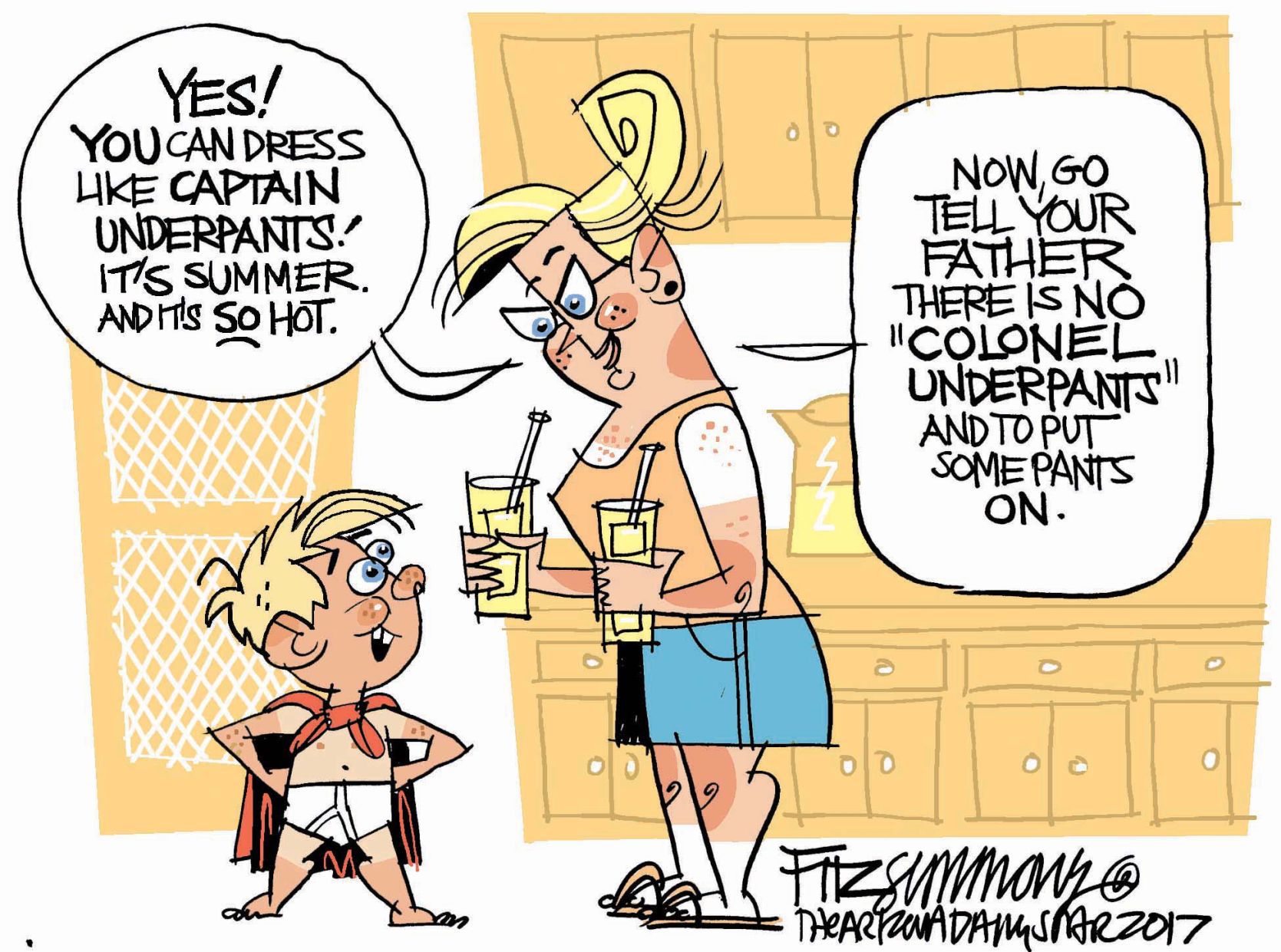 Daily Fitz Cartoon: How hot is it?